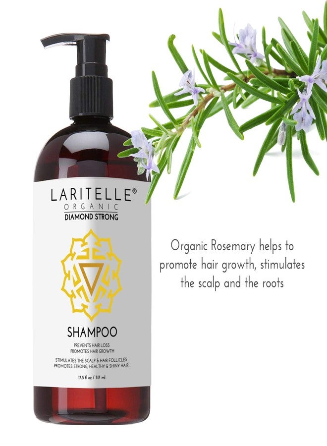 Laritelle Diamond Strong Organic Shampoo – Hair Growth & Strengthening – Sulfate-Free, Cedarwood & Botanicals – Prevents Thinning & Breakage – Made in USA – 17.5 oz - Image 4